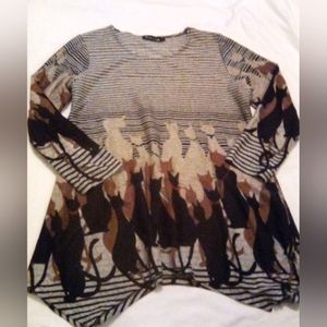 Kitty print tunic, size L